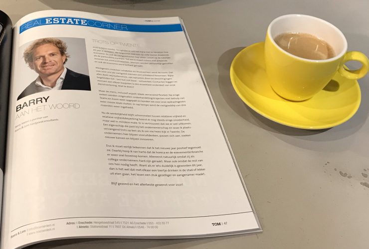 Column Tom Magazine bedrijfsmakelaar Barry Seelen van Boers & Lem